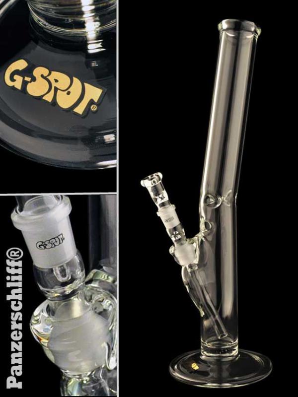 15182 - G-Spot cylinder bong curved ice 45 cm NS 18.8