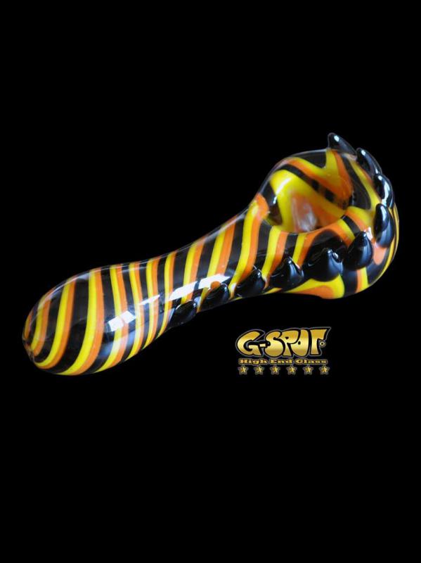 15206 - G-Spot üveg pipa Tiger