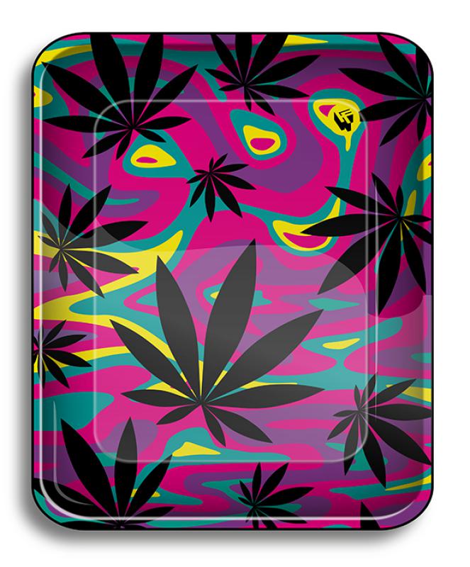 15829 - Rolling Tray Neon Leaves 340 mm x 280 mm