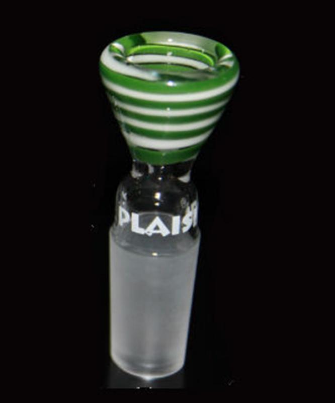 9199 - Glass Cup Plaisir striped green white 14.5