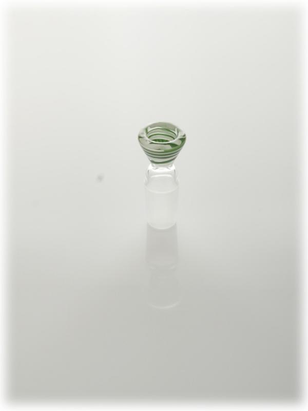 9202 - Glass Bowl Plaisir Green White striped 18.8