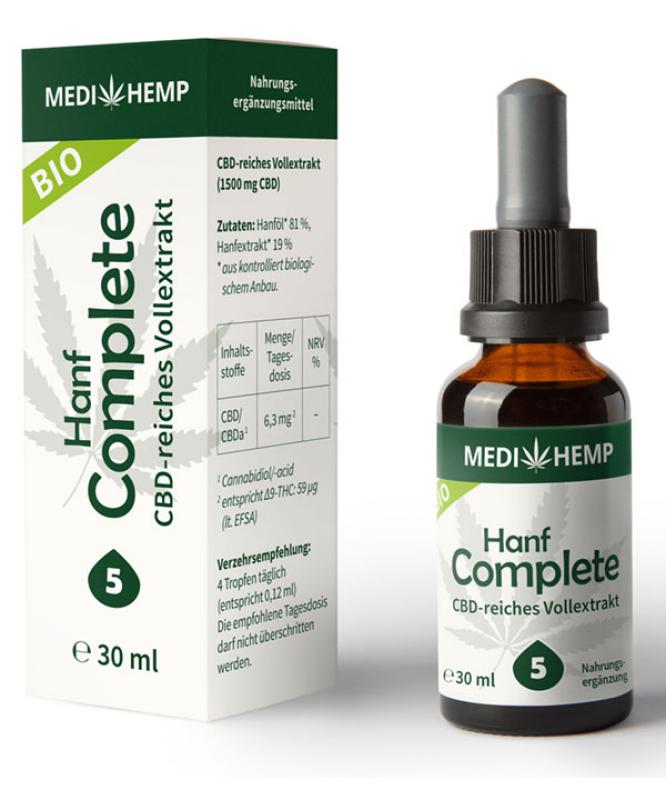 10044 - Medihemp Bio Hanf Complete 5% CBD, 30 ml